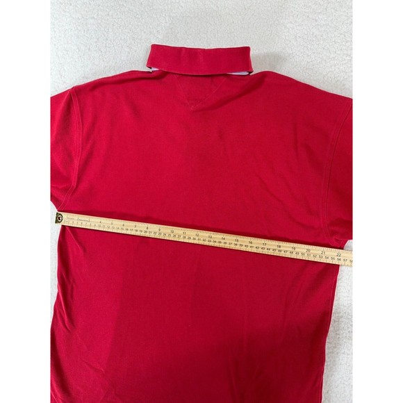 Tommy Hilfiger Men's Size Large Red Short Sleeve Collared Polo Shirt - Picture 6 of 9